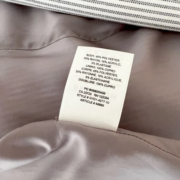 Aritzia Babaton Atelier Samuel Check Blazer | Size 4 | Espace/Grey Stripe - Picture 15 of 15